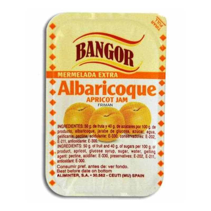 MERMELADA DE ALBARICOQUE MONODOSIS PLÁST. 108/20 gr.